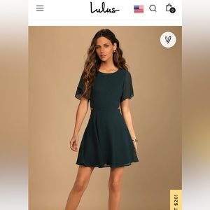 Lulus XS Emerson’s Green Skater style dress